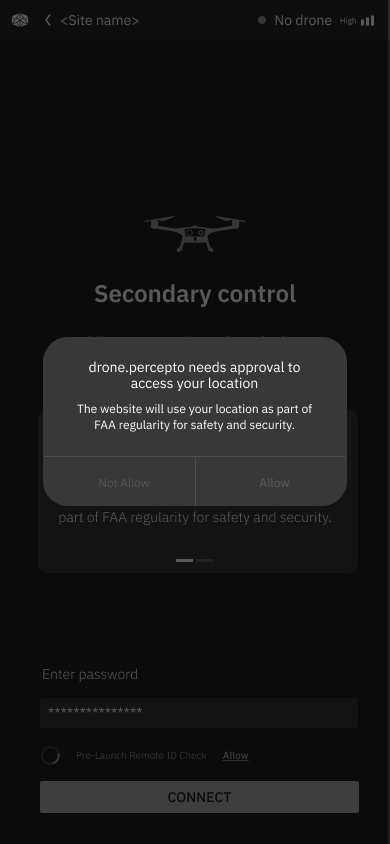 Location permission prompt